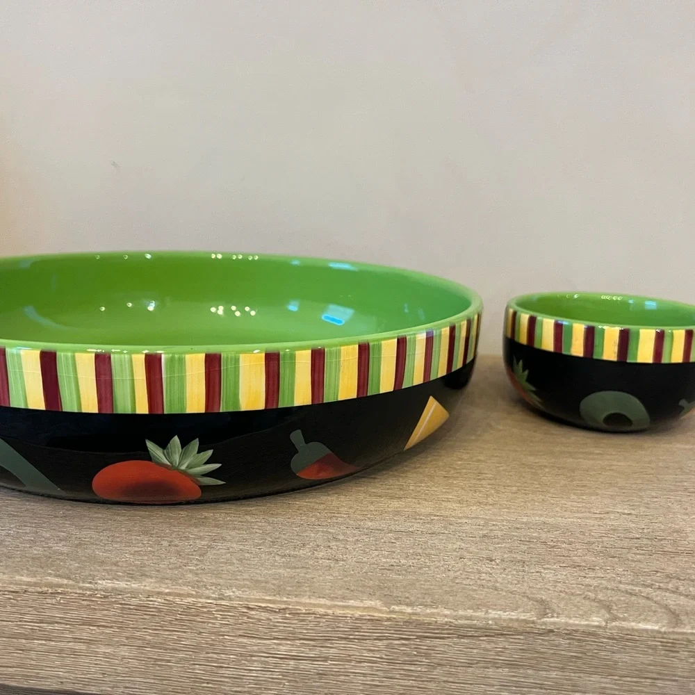 Vintage Crate&Barrel Chip and Dip Set